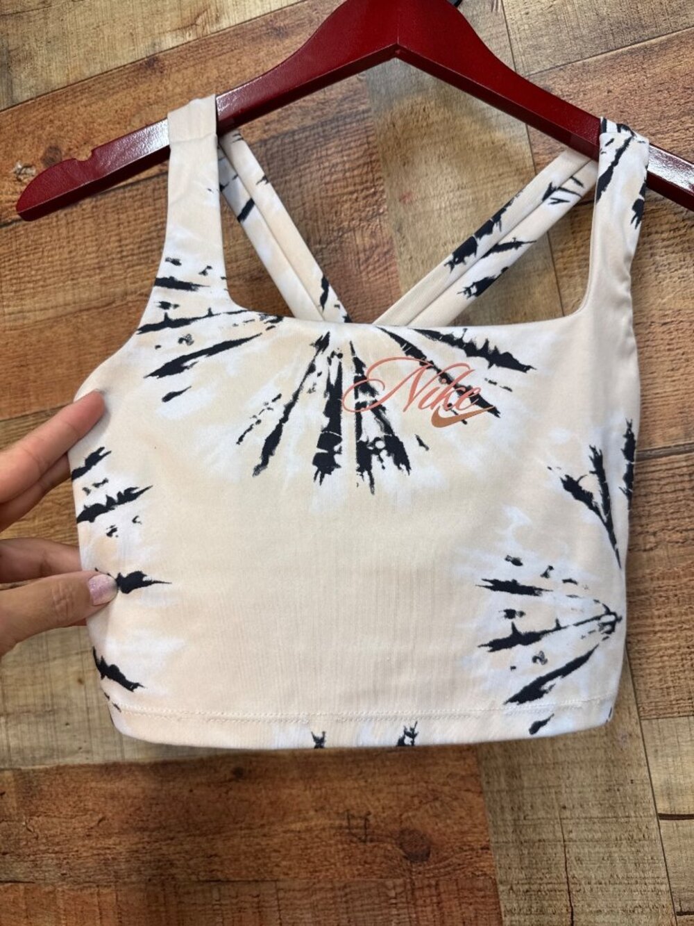 Nike Resort Tie Dye Cropped Training Tank Top Bra Medium
